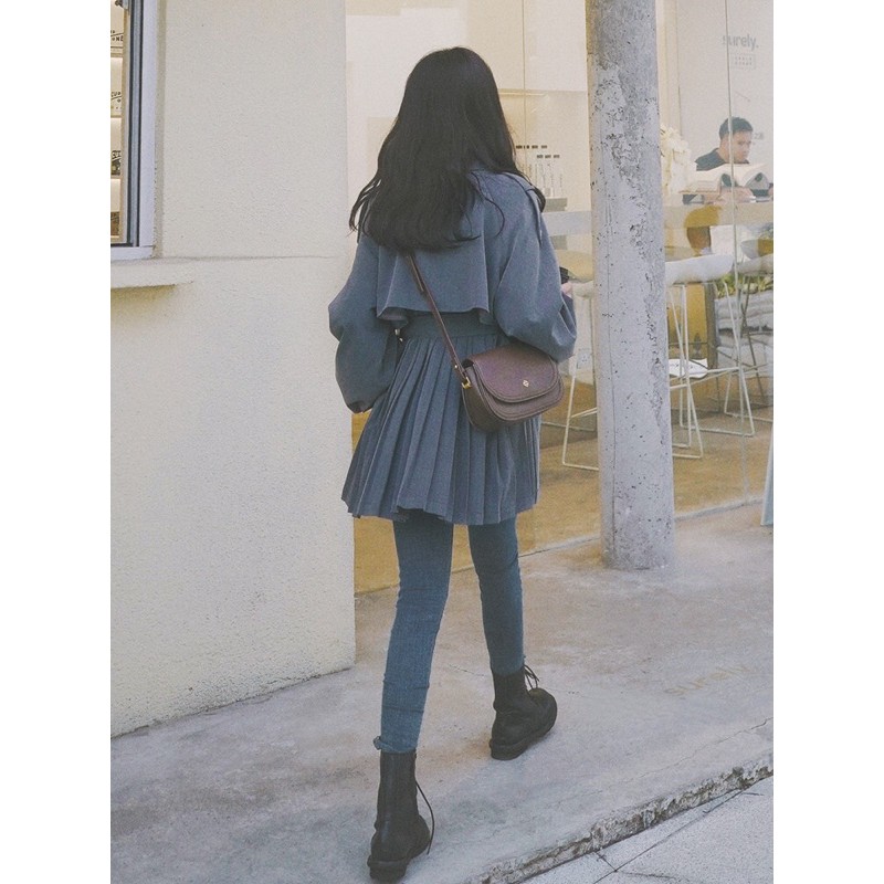 [có video/ảnh thật]Áo gió áo khoác thu đông dạng ngắn phong cách hàn quốc màu xám cao cấp [ORDER 10-19 NGÀY] | BigBuy360 - bigbuy360.vn