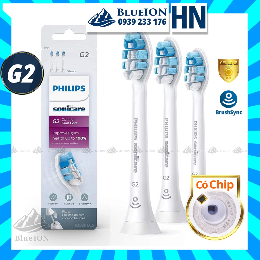 [Hàng Mỹ] Đầu bàn chải điện Philips Sonicare G2 Optimal Gum Care