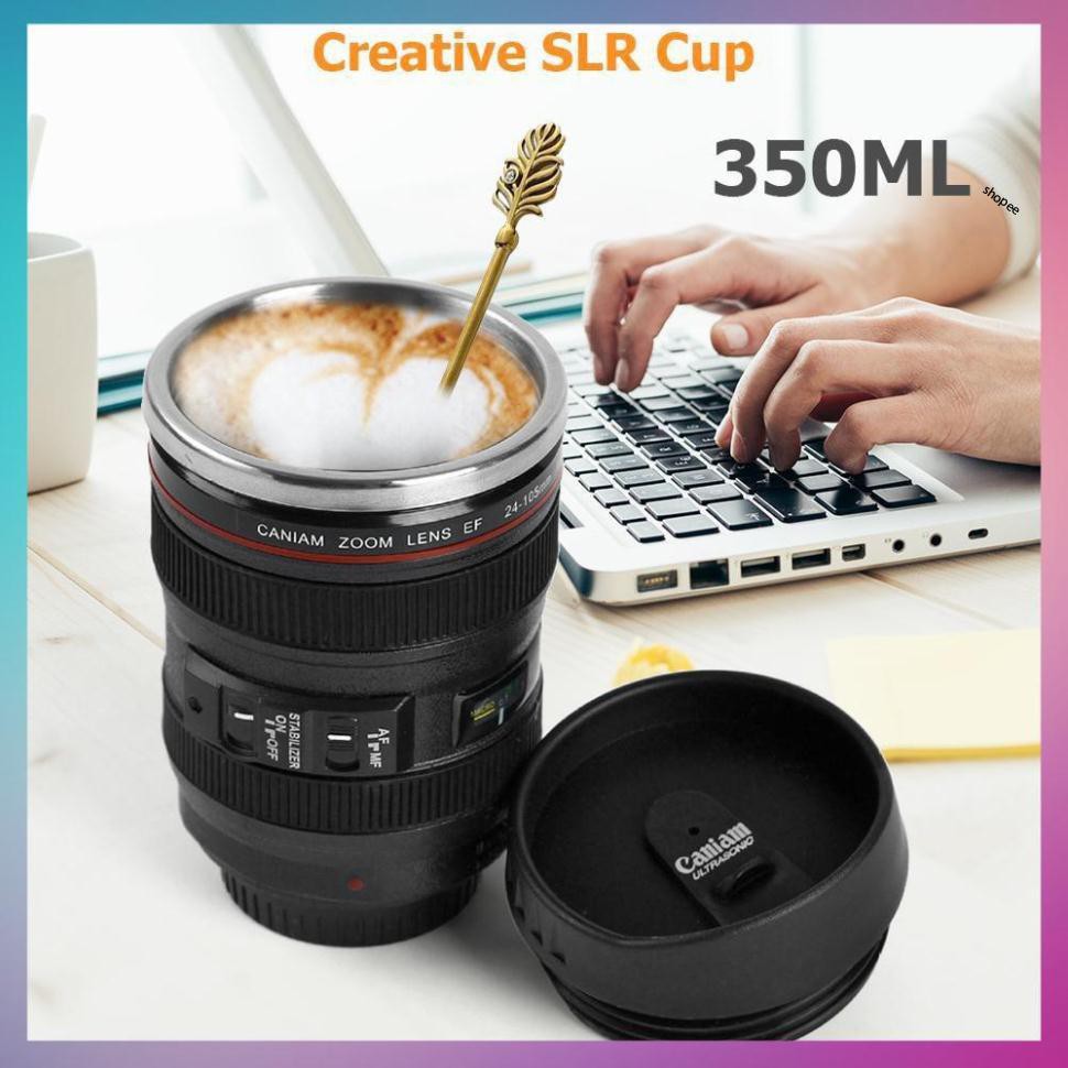 Ly Giữ Nhiệt Cafe - Cốc Giữ Nhiệt Cafe Hình Ống Kính Lens Máy Ảnh