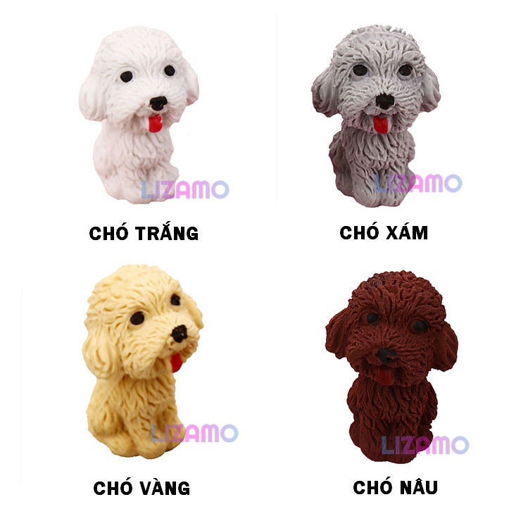 Cục Tẩy Bút Chì Hình Chú Chó Teddy Dễ Thương - Văn Phòng Phẩm Sáng Tạo LIZAMO TBC138