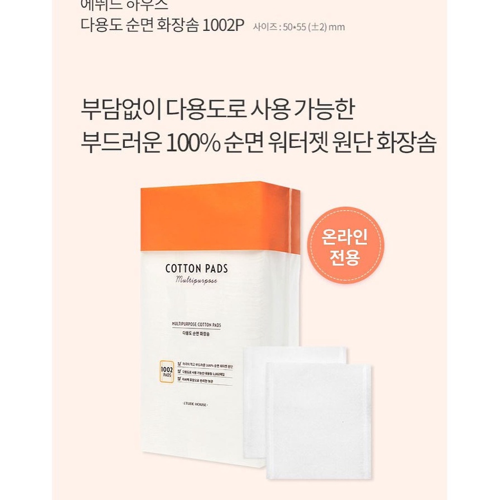 Bông Tẩy Trang 3 Lớp 1002 Miếng, Cotton Pads Hàn Quốc