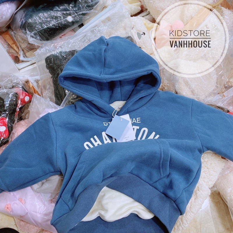 Áo nỉ hoodie QCCC lót nỉ cực dày ấm cho bé yêu (HÀNG SẴN)