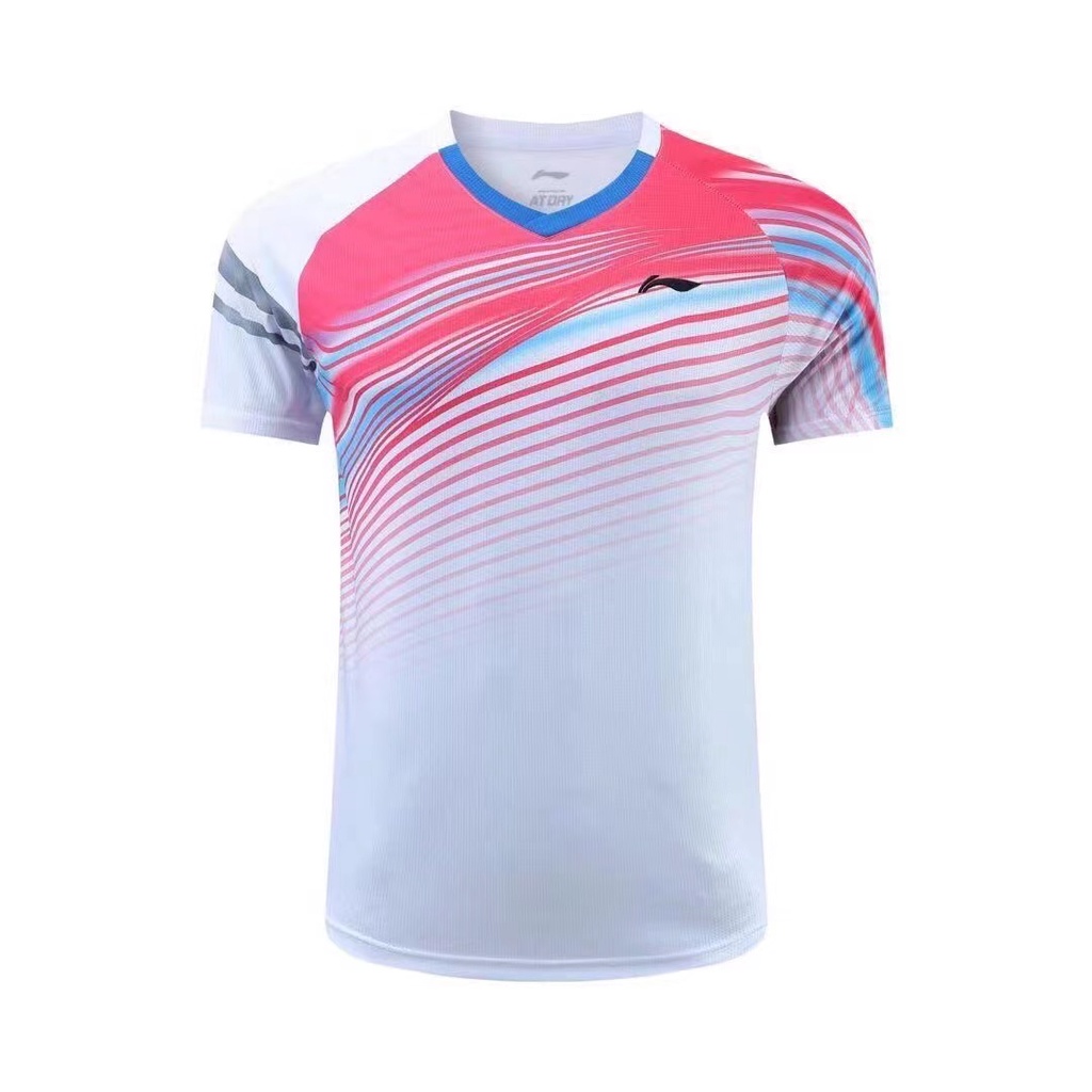 Li Ning Áo Đồng Phục Thể Thao Cầu Lông Bóng Chuyền Đội Tuyển Đánh Cầu Lông Mùa Hè Thoáng Khí Nhanh Khô Cho Nam Và Nữ