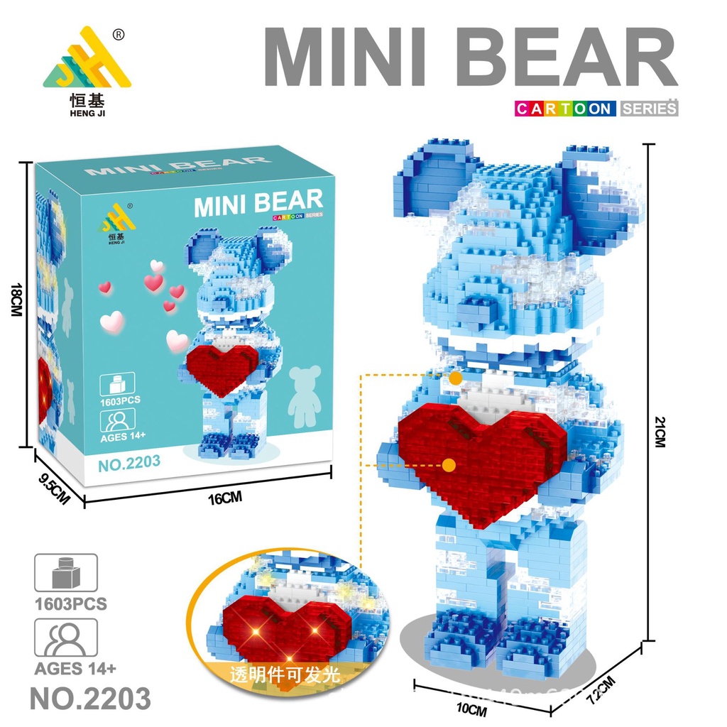 Bộ Đồ Chơi Lắp Ráp Hình Chú Gấu Độc Đáo Cho Bé