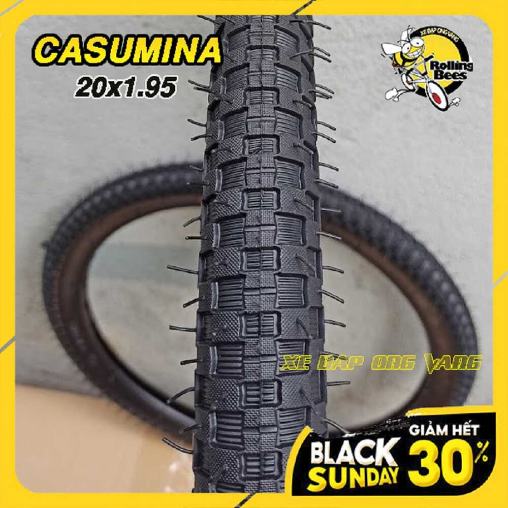 Vỏ Lốp, Săm Ruột 20x1.95 Xe đạp leo núi trẻ em. Gai Mới Chính Hãng Casumina