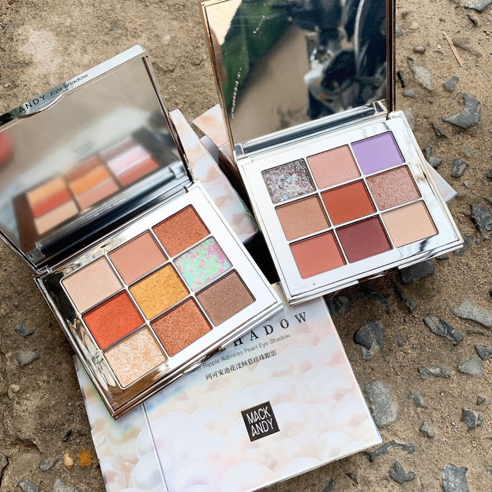 Bảng Phấn Mắt Lì 9 Ô MACK ANDY Thiết Kế Gắn Hột Xoàn Sang Chảnh