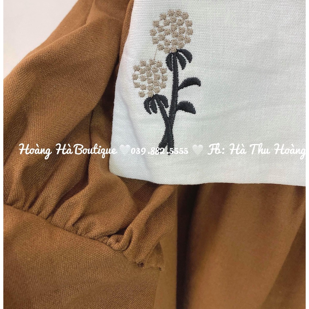 Áo babydoll cổ thêu hoa