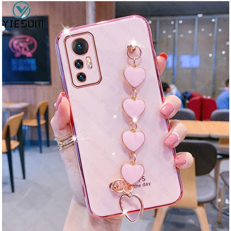 Ốp Điện Thoại Sang Trọng Có Dây Đeo Tay Cho Xiaomi Mi 12 11 10T Pro Mi 11 Lite Poco F3 X3 GT NFC X4 Pro 5G M4 M3 Pro