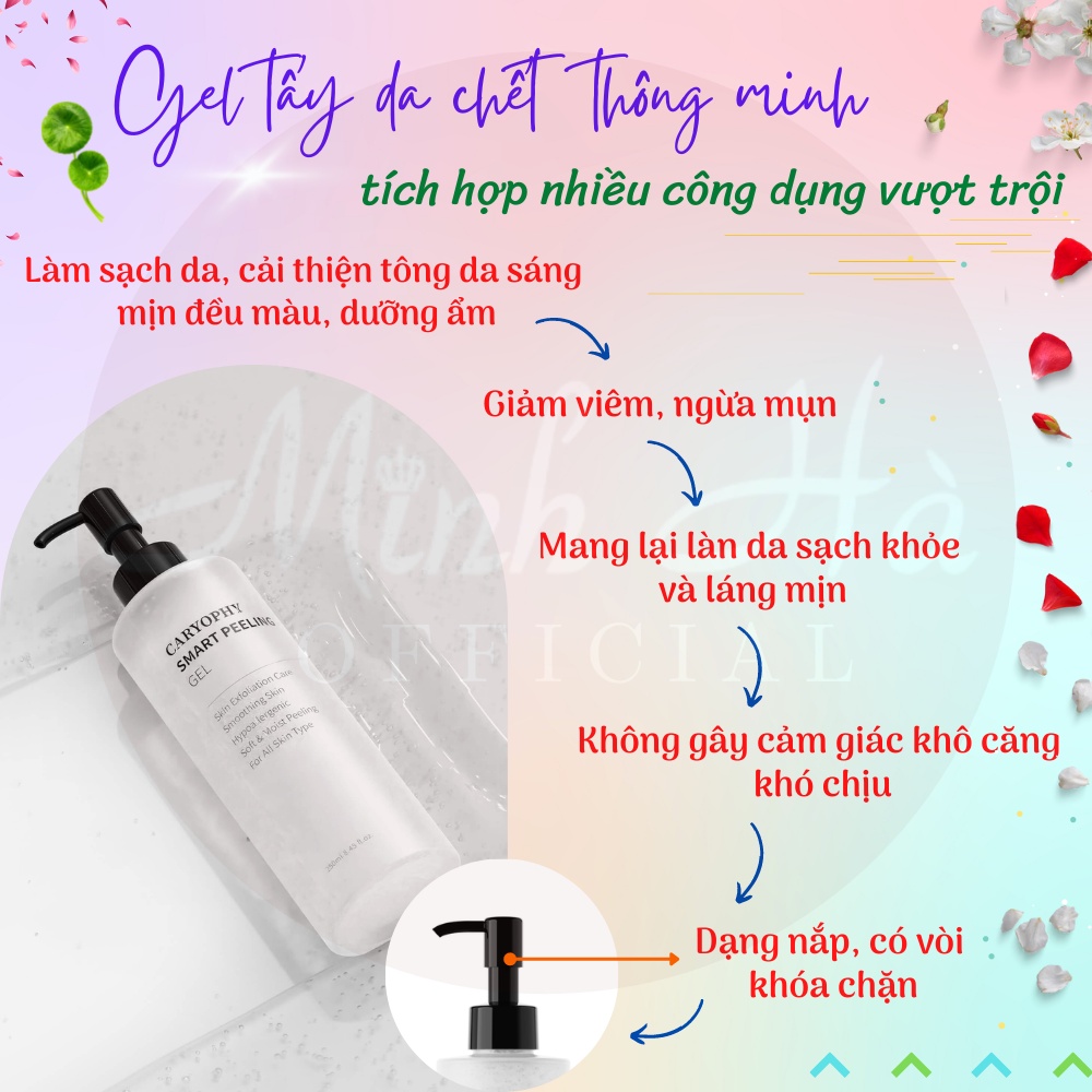 Tẩy da chết Caryophy Smart Peeling Gel 250ml giúp da sạch sâu, thông thoáng lỗ chân lông