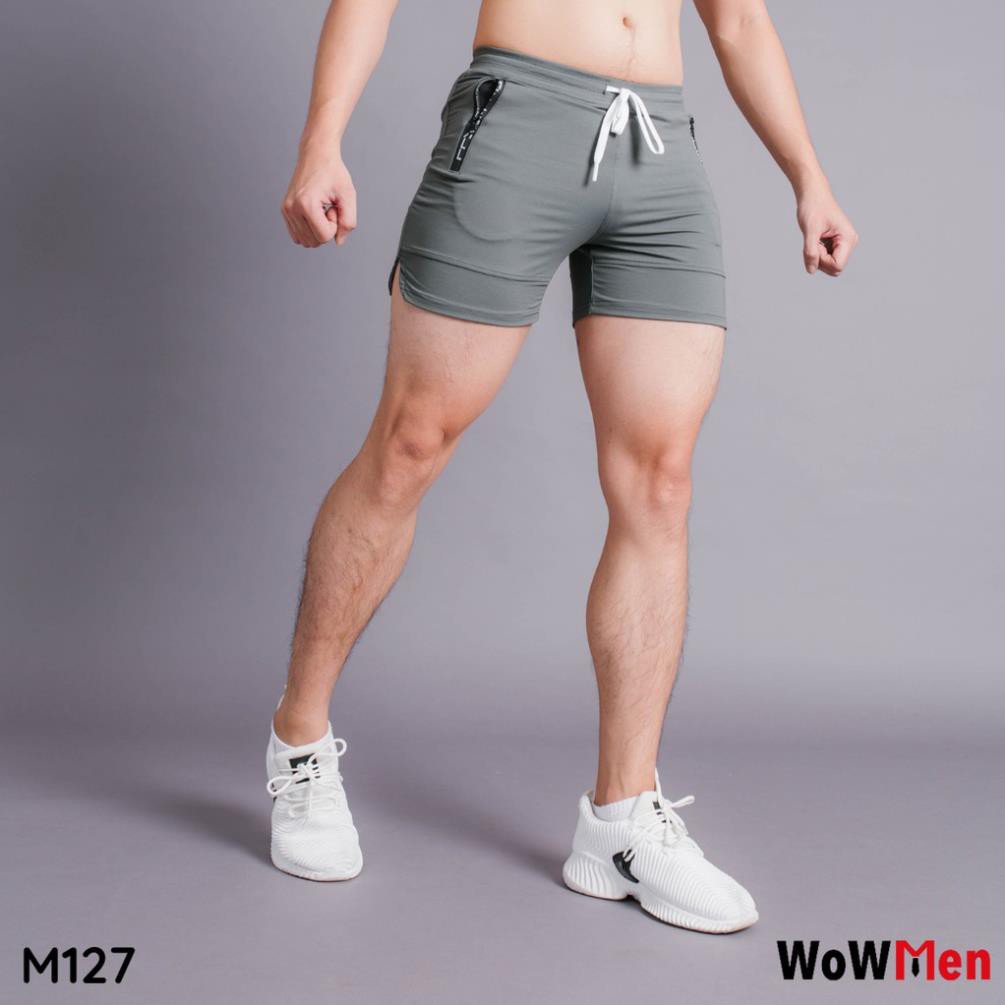 Quần Short Thun Nam Ôm Bó Sát Ngắn Ngang Đùi Tập Gym Thể Thao - M127 . ་