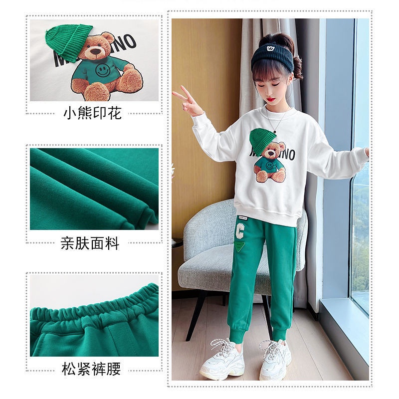 Bộ thu đông cho bé gái 14-45kg MOHINO họa tiết đáng yêu, chất nỉ dày dặn, hàng may kĩ, có 2 màu xanh và đen.MOHINO68