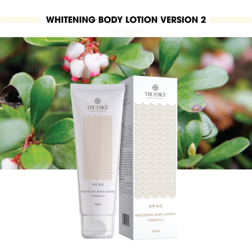 Kem dưỡng trắng da toàn thân Truesky Version 2 dạng lotion thẩm thấu và dưỡng trắng nhanh 100ml - Whitening Body Lotion