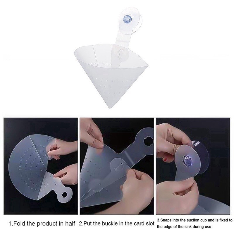 Phễu Lọc Rác/ Thức Ăn Thừa Nhựa Trắng Tiện Ích - Phễu Lọc Rác Tam Giác- Phễu Lọc Rác Đa Năng Dumi Shop