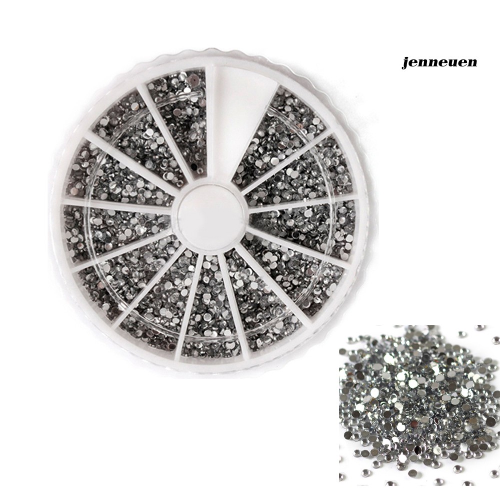 Hộp 2400 Hạt Cườm 3D 1.5mm Trang Trí Móng Tay Lấp Lánh