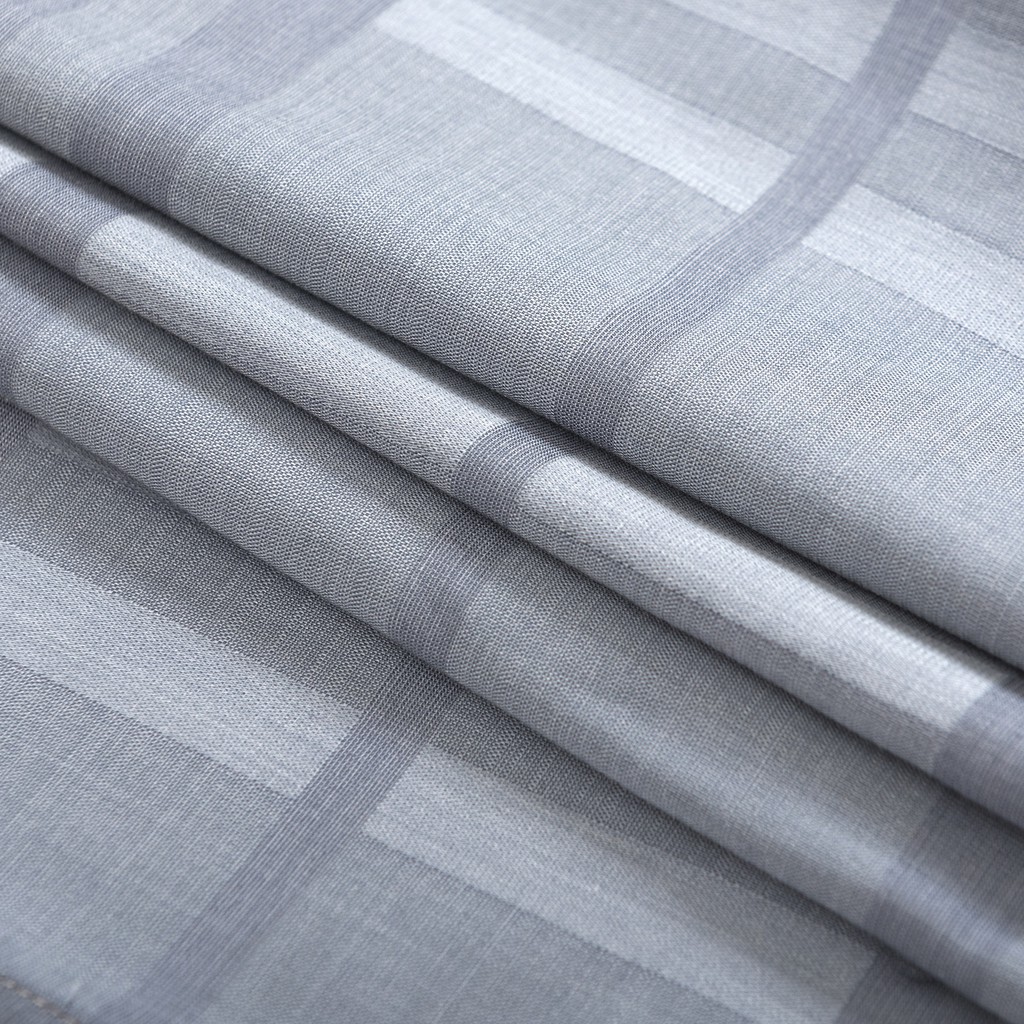 Áo Sơ Mi Nam Công Sở Trung Niên Anton Somianton Dài Tay Màu Xám Ghi Họa Tiết Kẻ Caro - AT202