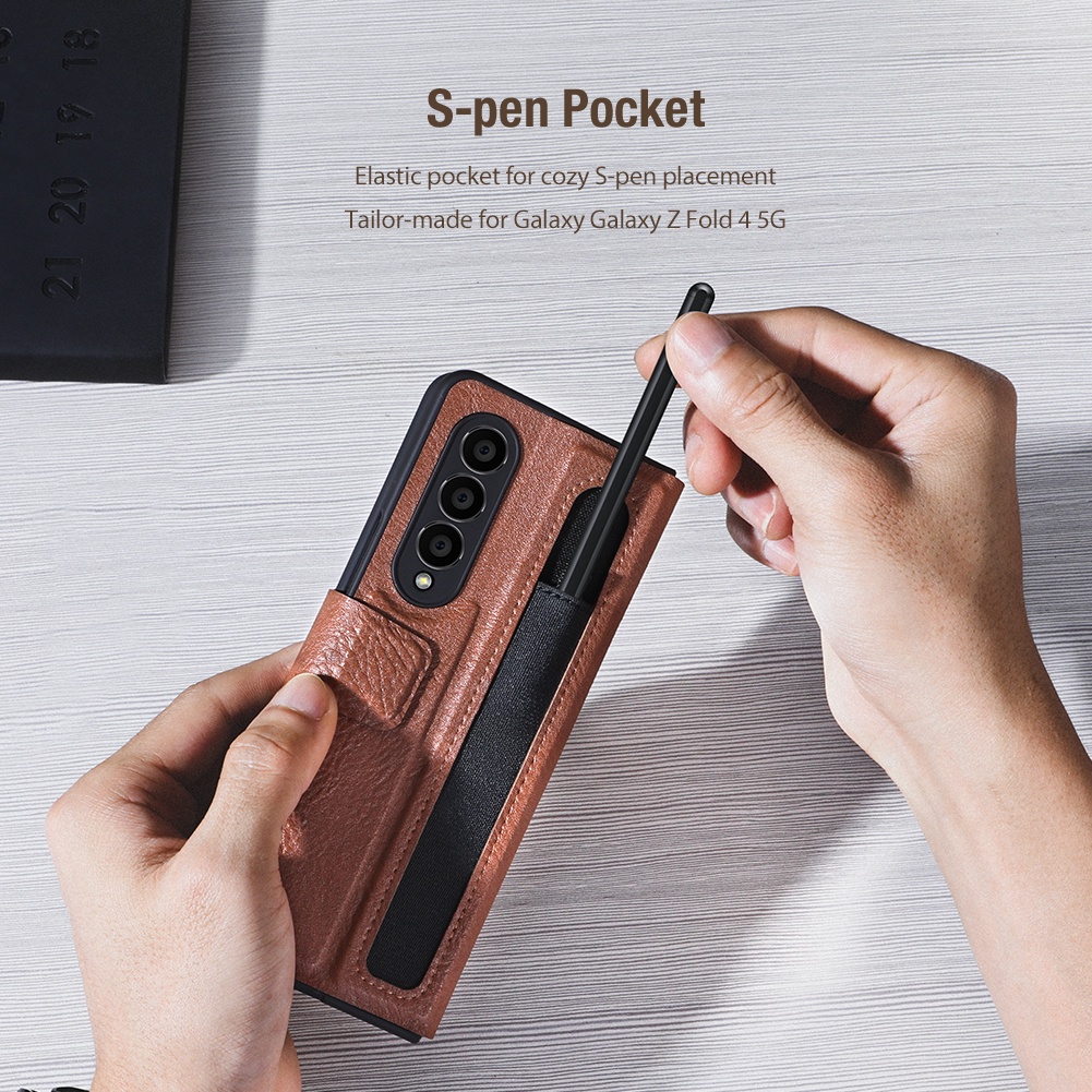 Ốp điện thoại nillkin bằng da cao cấp chống sốc cho samsung galaxy z fold 4