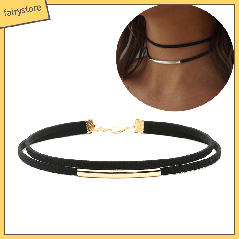 Vòng Cổ Choker Hai Lớp Phong Cách Gothic