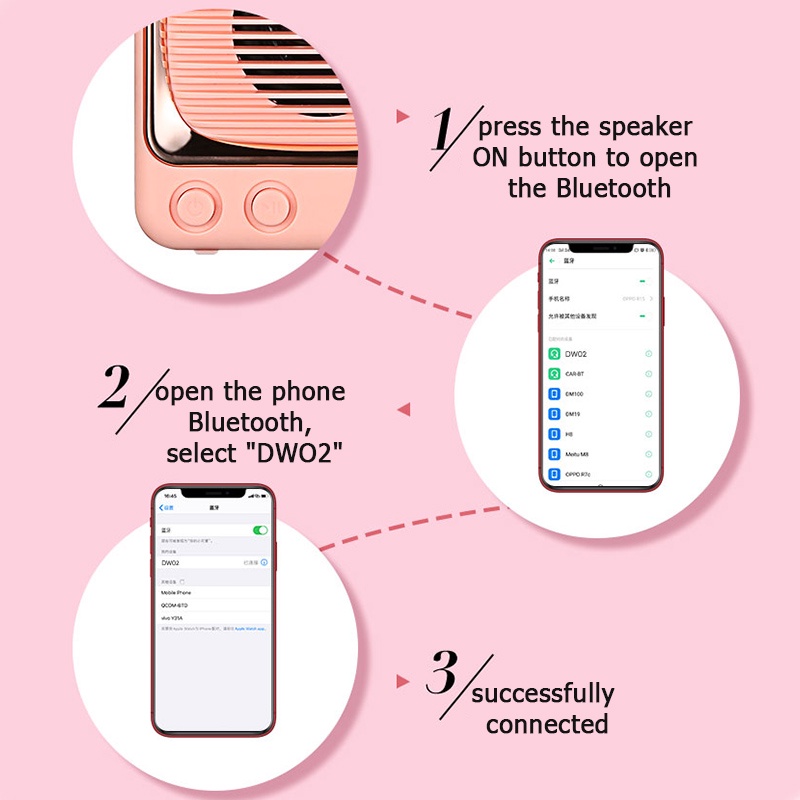 Loa Bluetooth Không Dây Dw02 Mini Hình Tv 4d Hỗ Trợ Thẻ Nhớ