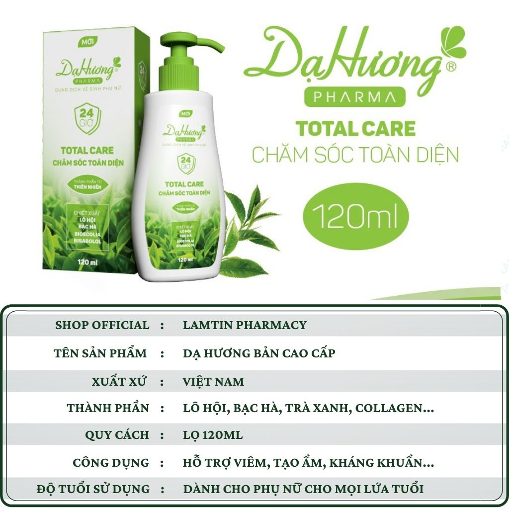 ✅ (Chính Hãng) Dạ hương Pharma Dung Dịch Vệ Sinh Bản Cao Cấp 120ml