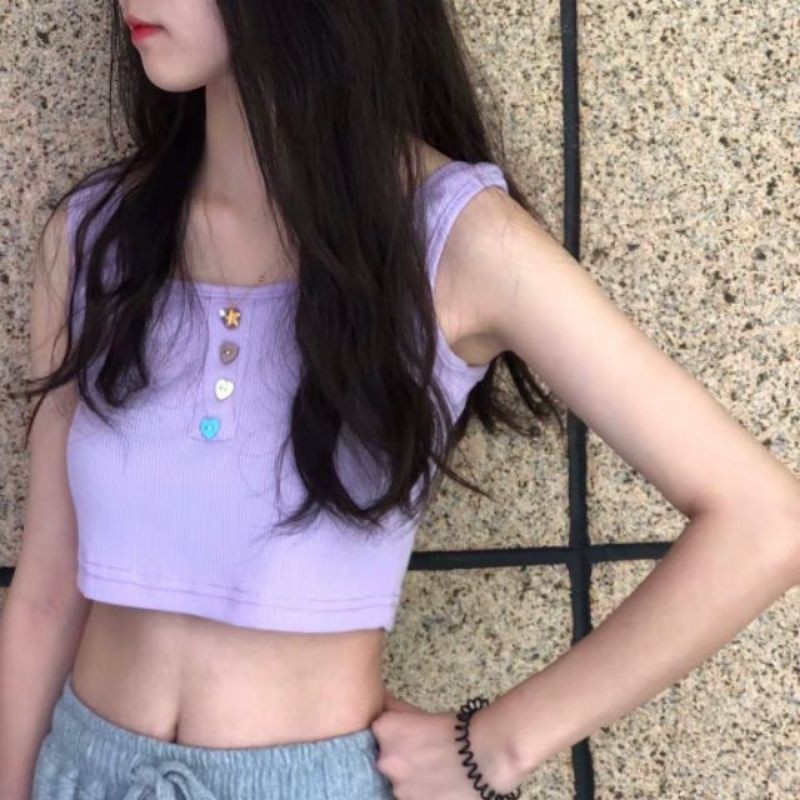[ORDER] Áo croptop ulzzang kèm hàng cúc sắ | BigBuy360 - bigbuy360.vn