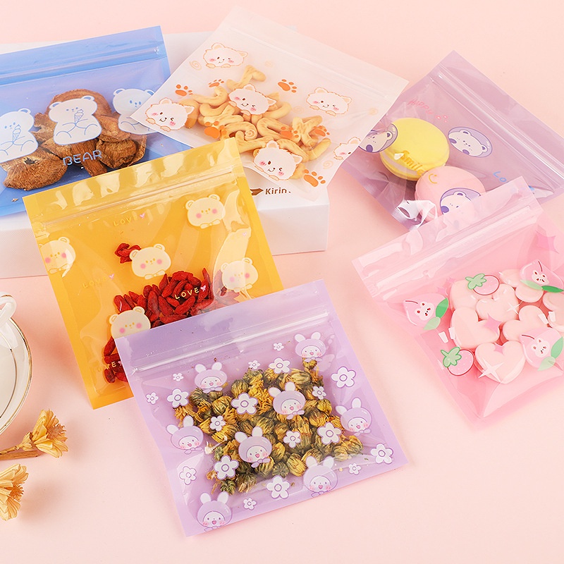 Bộ 5 Túi Zip Trong Suốt Đựng Trang Sức Tiện Lợi