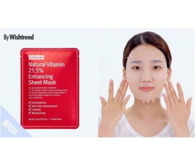 Mặt nạ By Wishtrend Nature Vitamin 21.5 Enhancing Sheet mask