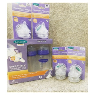 [HÀNG MỸ] Bình sữa/Núm ti Lansinoh 160ml/240ml.