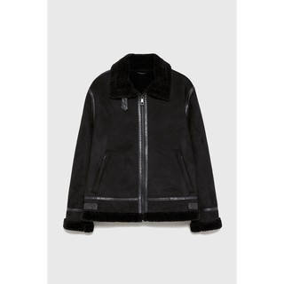 Áo khoác da lộn Zara Man lót lông chính hãng