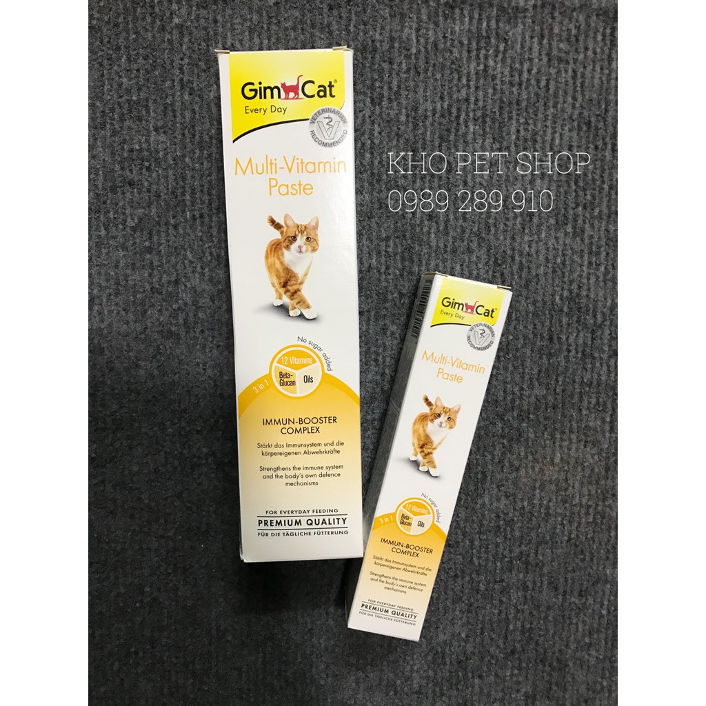 GimCat Multi-Vitamin Paste tăng cường miễn dịch cho mèo