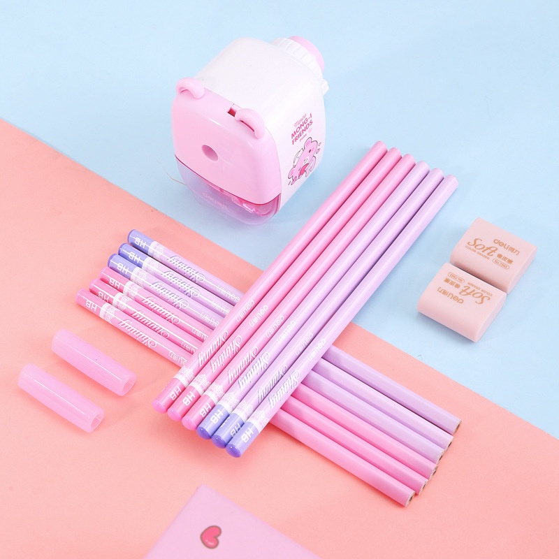 Set quà tặng bộ dụng cụ học tập cao cấp Deli cho bé trai và bé gái