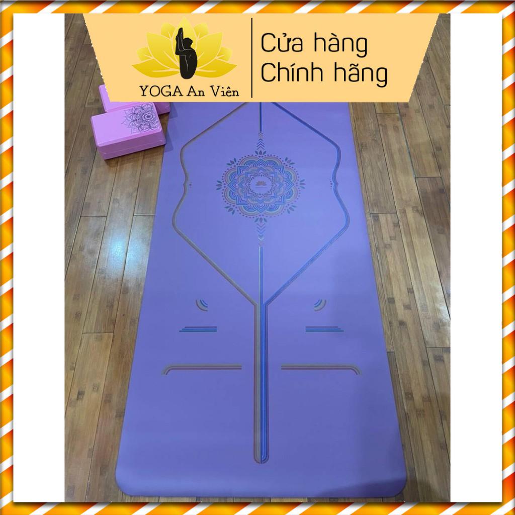 Thảm tập yoga cầu vồng chất liệu cao su cao cấp, thảm tập yoga in hình họa tiết thấm hút mồ hôi tốt