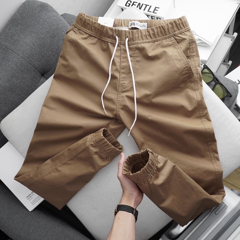 Quần Jogger ZR chất vải Kaki dày dặn co giãn cao cấp chuẩn hàng vnxk
