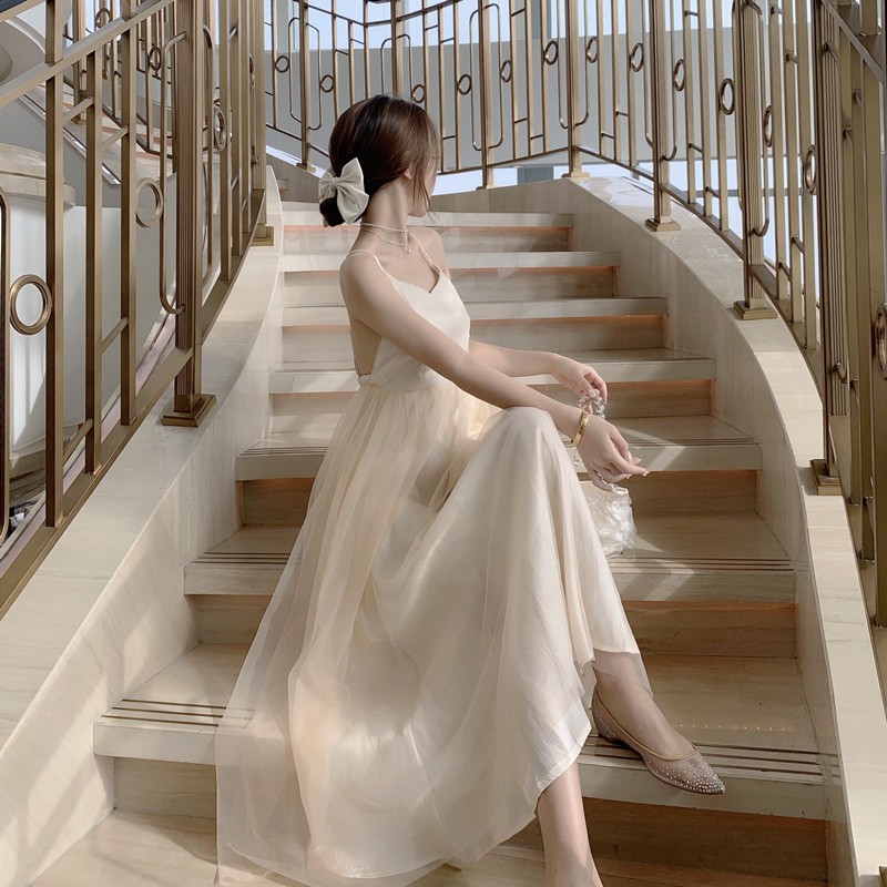 Đầm nữ dáng xòe xòe tiểu thư gọi cảm đi biển Emilyshop ulzzang