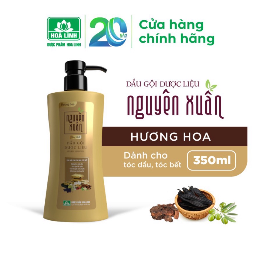 ✔️CHÍNH HÃNG✔️ Dầu gội dược liệu Nguyên Xuân Bồng bềnh 350ml - Ngát hương hoa, da đầu dầu bết nay thêm 35ml