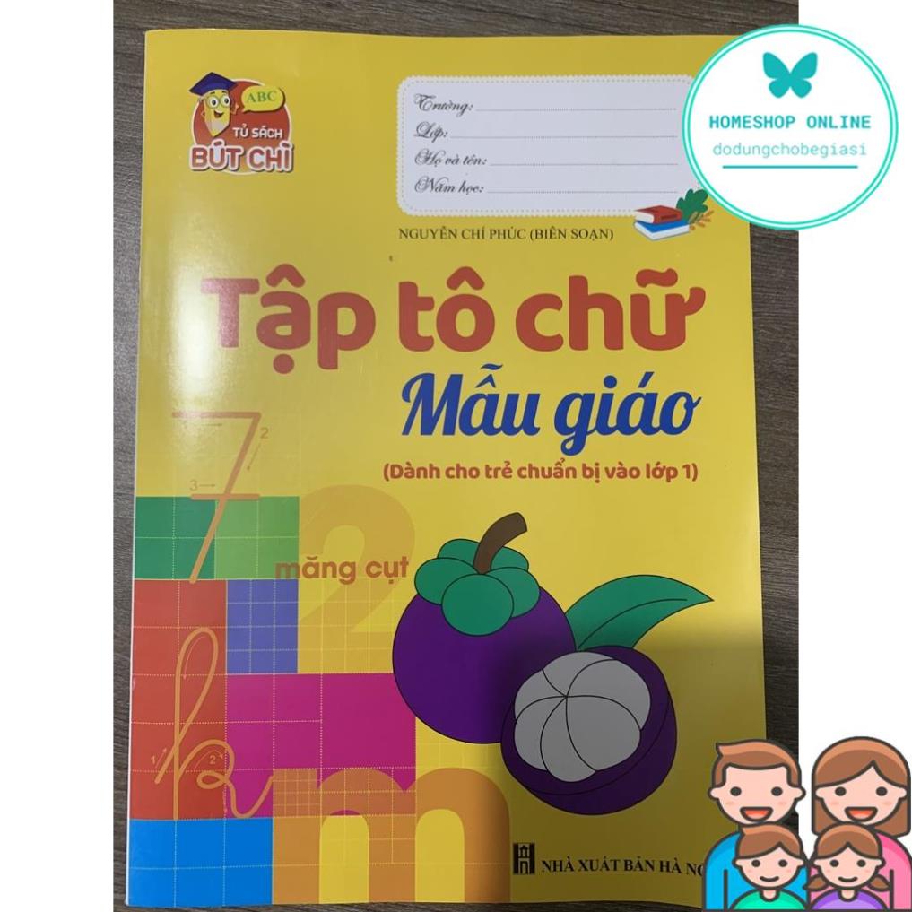 Bộ 8 Vở tô màu Vở tô chữ -  tô số - tô nét cơ bản- tô chữ hoa - bé tập làm toán - vở ô ly có mẫu chữ sẵn cho bé 3-5 tuổi