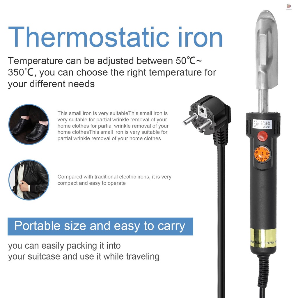 Hgv 220 V 150W 50°C~350°C Bàn Ủi Nhiệt Độ Không Đổi Nhiệt Độ Kỹ Thuật Số Loại Bỏ Nếp Nhăn Cho Quần Áo Da