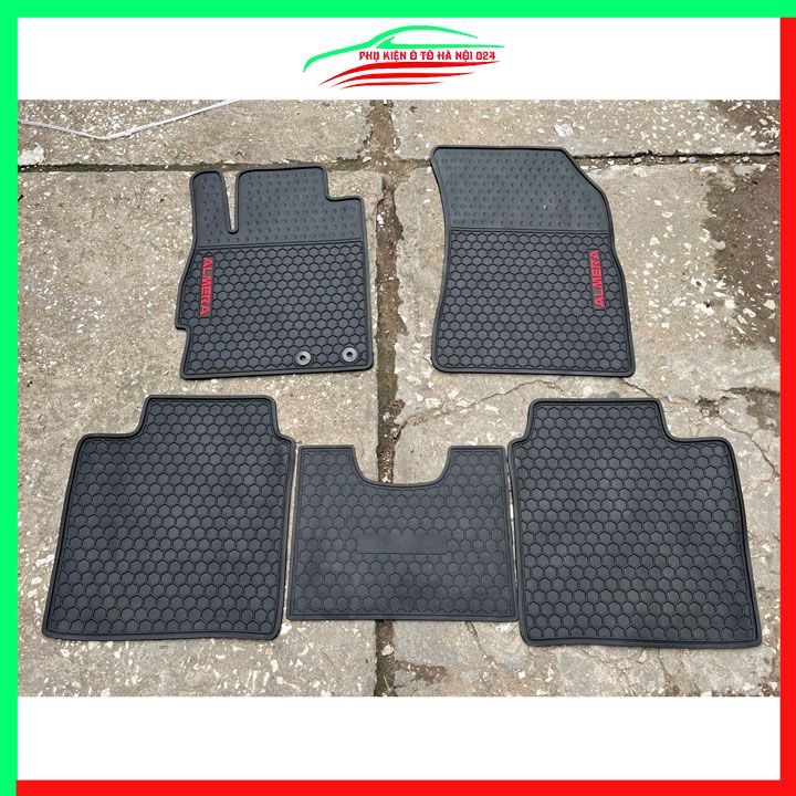 Thảm lót sàn cao su cho xe Nissan Almera 2020-2023 mẫu mới hàng chuẩn theo xe chịu lực tốt
