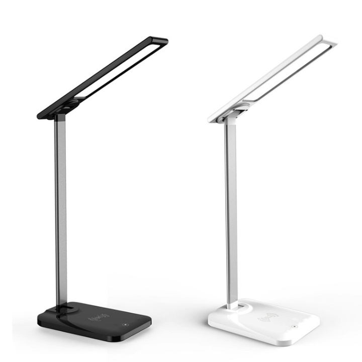 Đèn học để bàn Led Có sạc điện thoại không dây Qi 10W, 3 Chế độ sáng, Cổng sạc USB 5V