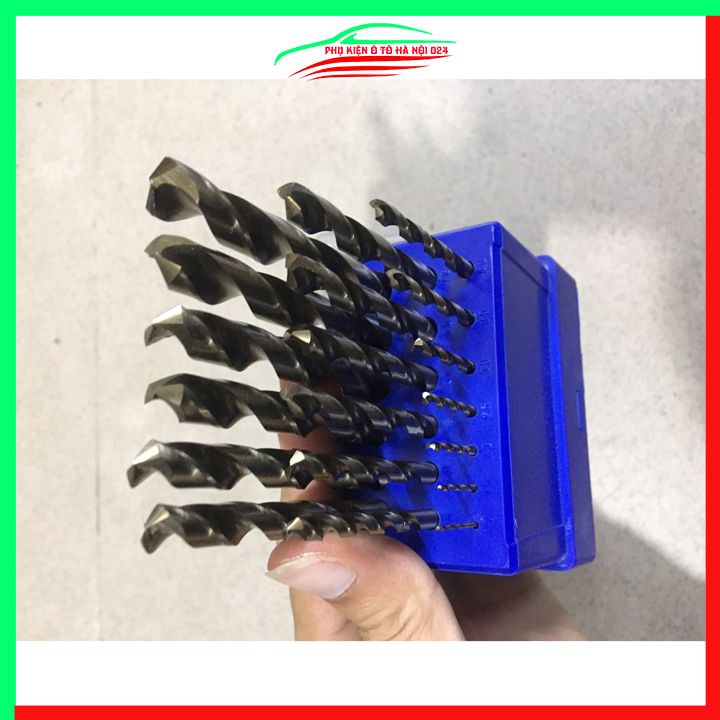 Bộ 19 mũi khoan inox Nachi Singapore đường kính 1-10mm sắn bén