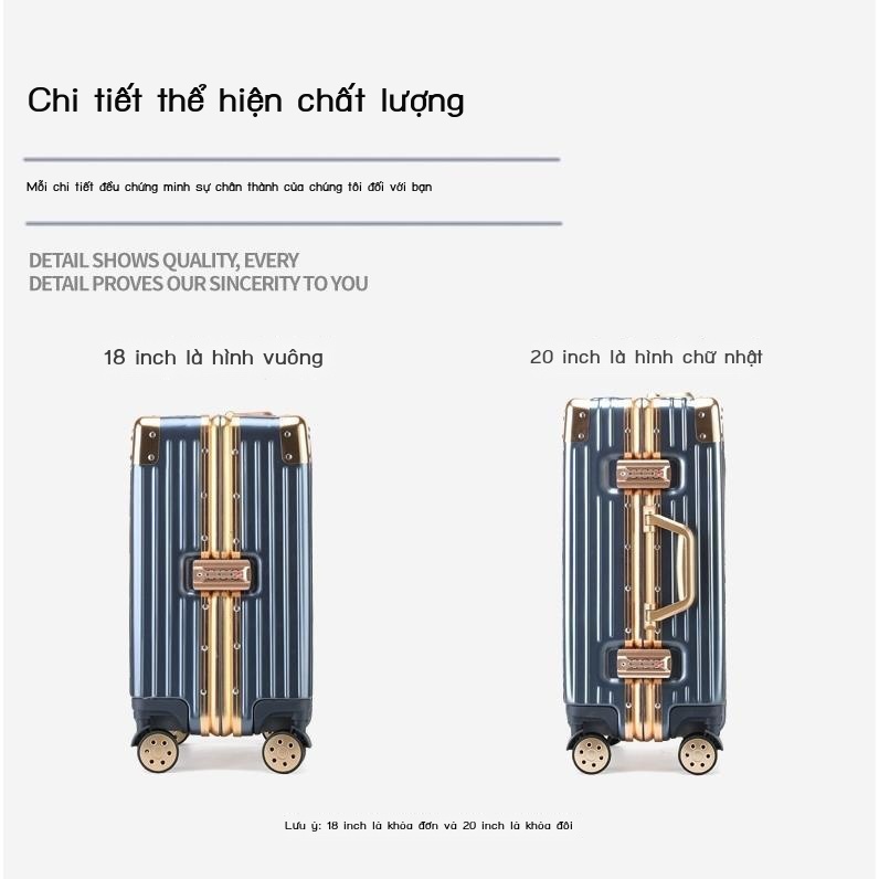 ◑ Vali lên máy bay nhỏ 18 inch trường hợp xe đẩy nhỏ hành lý nam và nữ hộp mật khẩu du lịch nhẹ trong mạng màu đỏ 20