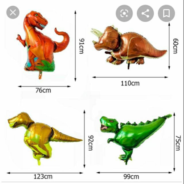 Bóng hình khủng long, cây dừa size đại