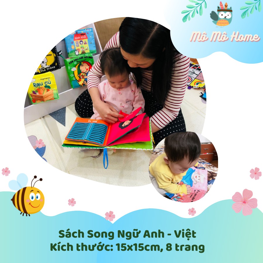 Sách vải cho bé sơ sinh Lalala baby, kích thích đa giác quan: My very first book/ Cuốn sách đầu tiên cho trẻ