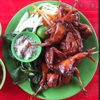 Chim cút ướp lá móc mật