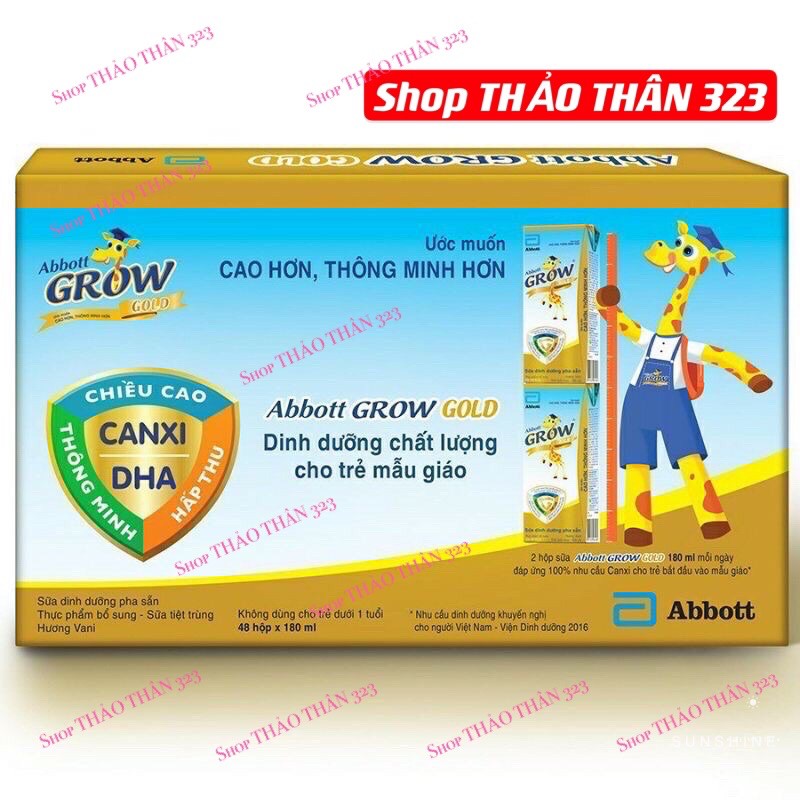 Thùng 48 Hộp Sữa Dinh Dưỡng Pha Sẵn Abbott Grow 180ml