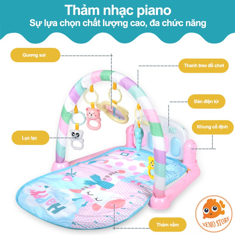 Thảm nằm chơi có nhạc cho bé phát triển thông minh