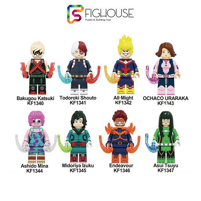 Xếp Hình Minifigures Nhân Vật Trong Anime Học Viện Siêu Anh Hùng - Đồ Chơi Lắp Ráp non-lego KF6116 [A19]