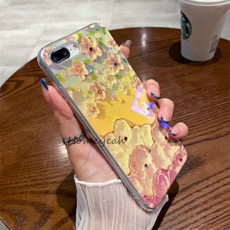 Ốp Điện Thoại Mềm Chống Va Đập Họa Tiết Tranh Sơn Dầu Cổ Điển Cho iPhone 7 8 Plus se 2020 2022 X XR Xs Max