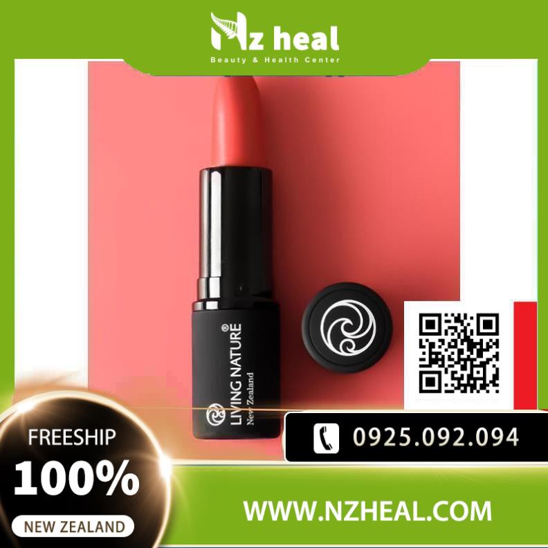 Son Môi Organic Màu Hồng Tươi Living Nature Lipstick Bloom 10