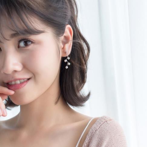 Khuyên tai bạc ý s925 dài đính hạt ngọc trai nhân tạo, thiết kế dáng zich zắc mới nhất hiện tại , sản phẩm y hình 100%