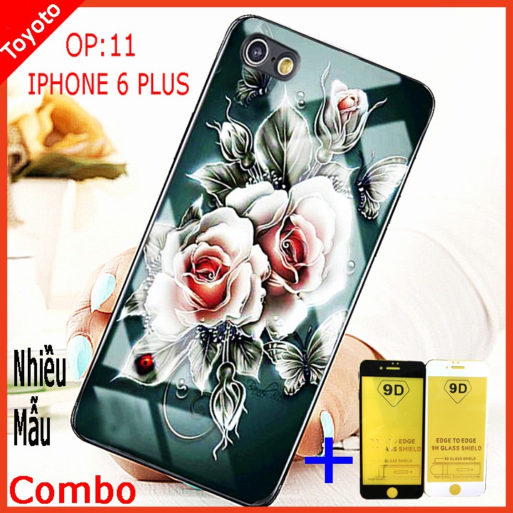 COMBO ốp lưng IPHONE 6 PLUS sang trọng, trẻ trung (TẶNG KÈM 1 kính cường lực full màn hình) TOYOTO